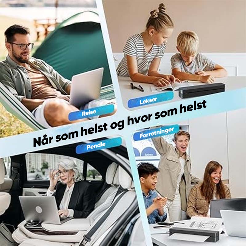 Bärbar Termisk Skriver - Hög Kvalitet | Enkel Anslutning