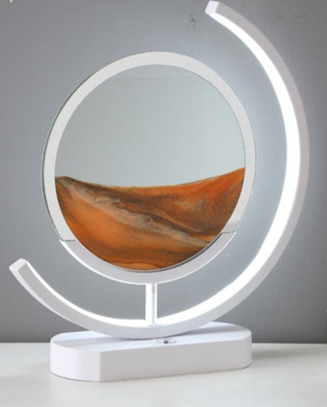 Bevegelig Sand Bordslampa – Unik LED Dekorlampe