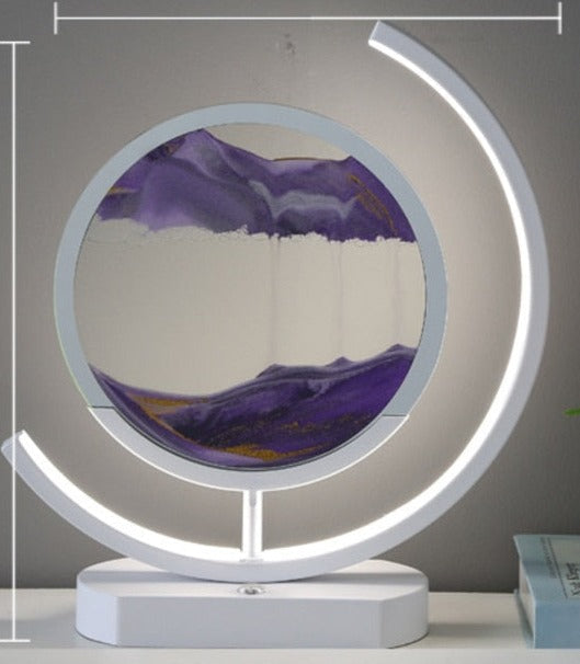 Bevegelig Sand Bordslampa – Unik LED Dekorlampe