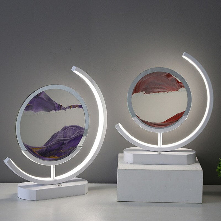 Bevegelig Sand Bordslampa – Unik LED Dekorlampe
