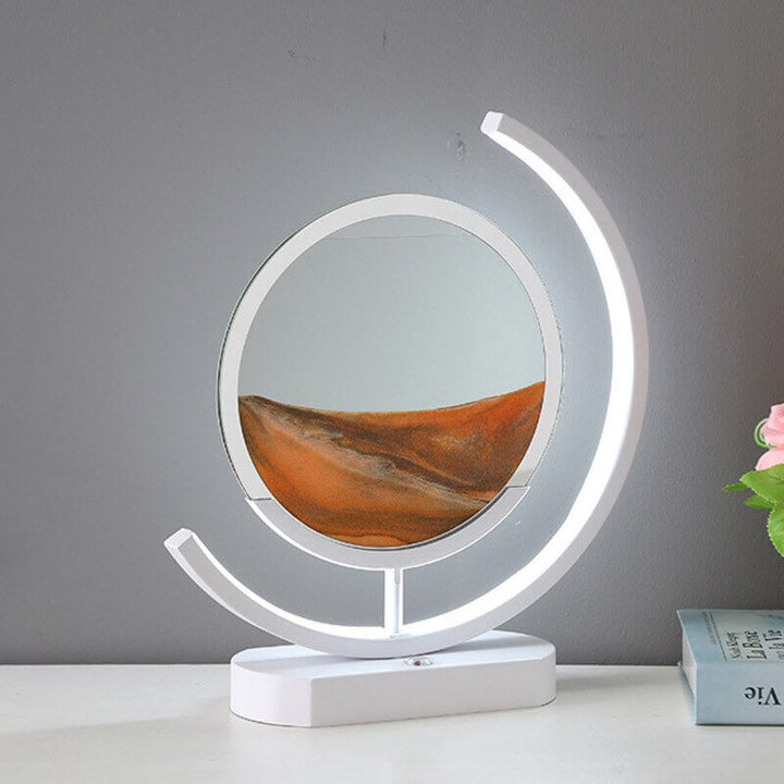 Bevegelig Sand Bordslampa – Unik LED Dekorlampe