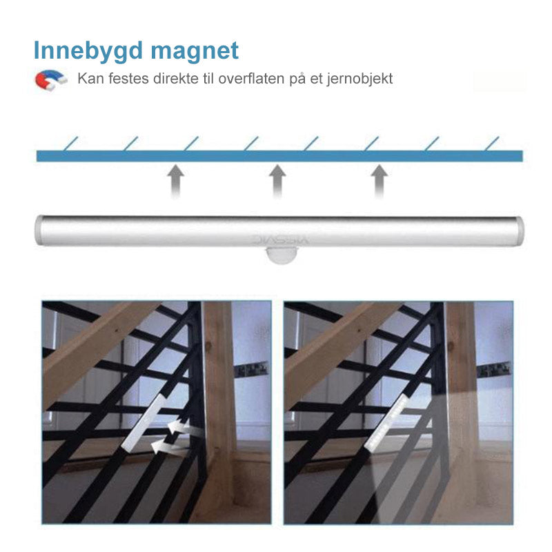 Bevegelses-sensor LED Skaplys - Enkel installation