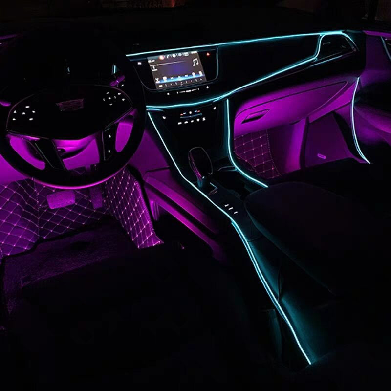 Bil Neon Ljus Set – Tilpassbart Interiörlys (5m)