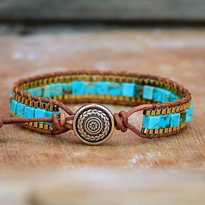 Blågrönn Armband för Damer i Boho Stil