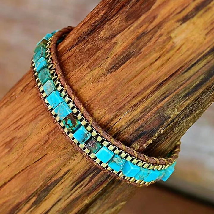 Blågrönn Armband för Damer i Boho Stil