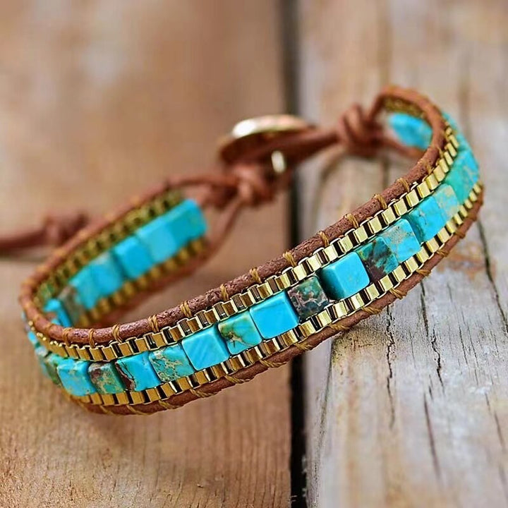Blågrönn Armband för Damer i Boho Stil