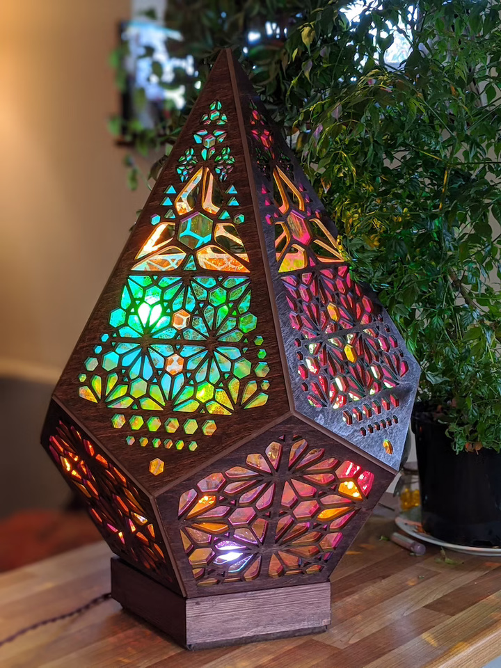 Bohemisk Bordslampa med Magisk Stjernelys