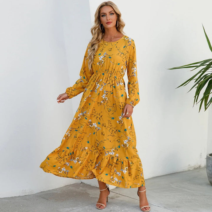 Bohemsk Maxiklänning i Chiffon för Kvinnor - Elegant och Bekväm
