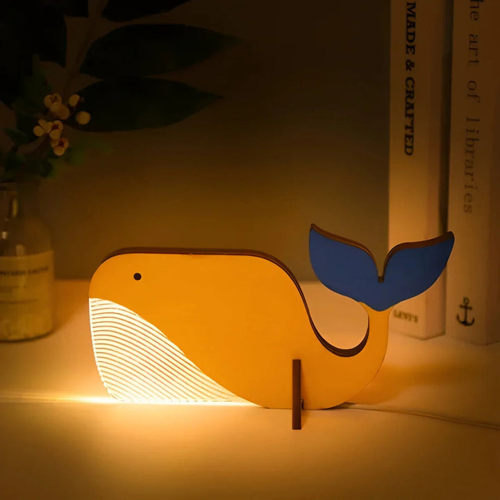Bordslampa för Barn – Dyremotiver, Mjukt Ljus