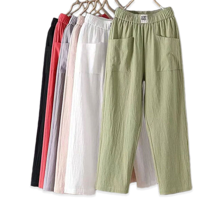 Dam Baggy-byxor med Hög Midja | Trendig och Bekväm Stil