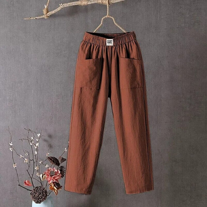 Dam Baggy-byxor med Hög Midja | Trendig och Bekväm Stil