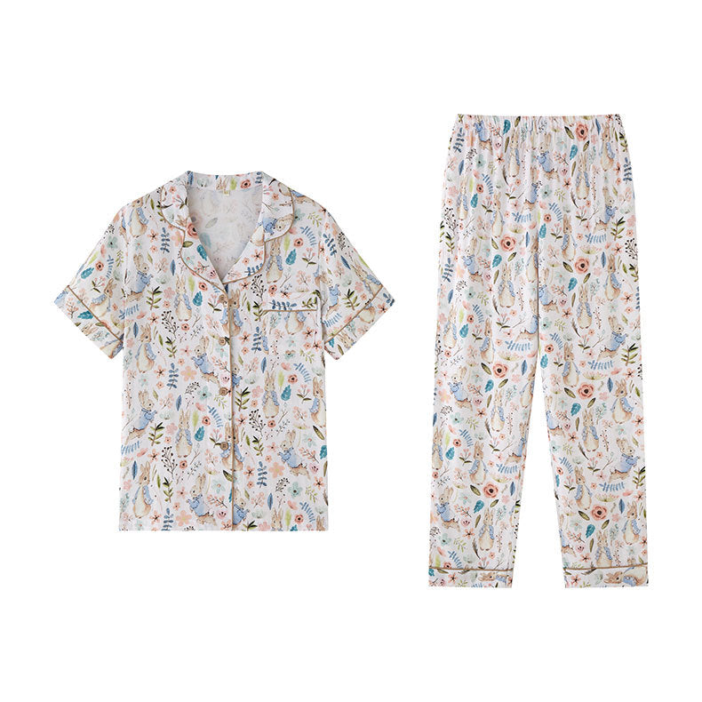Dam Pyjamassett med Botanisk Mönster