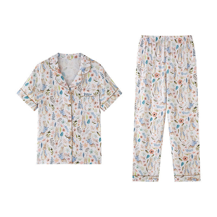 Dam Pyjamassett med Botanisk Mönster
