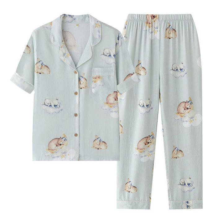 Dam Pyjamassett med Botanisk Mönster