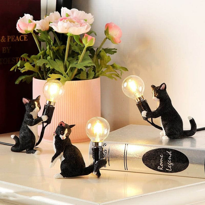 Dekorativ Bordslampa med Charmig Kattefigur