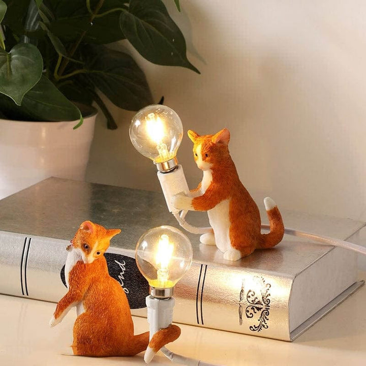 Dekorativ Bordslampa med Charmig Kattefigur