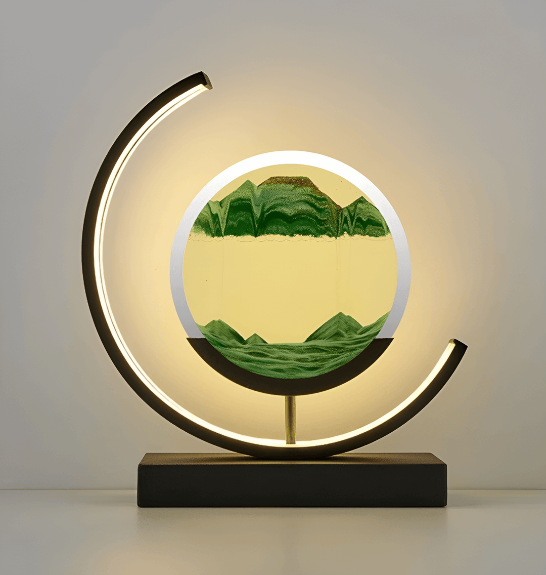 Timeglasslampe med Sandkunst &amp; LED-ljus