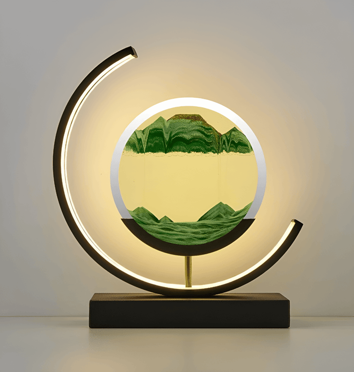 Timeglasslampe med Sandkunst &amp; LED-ljus