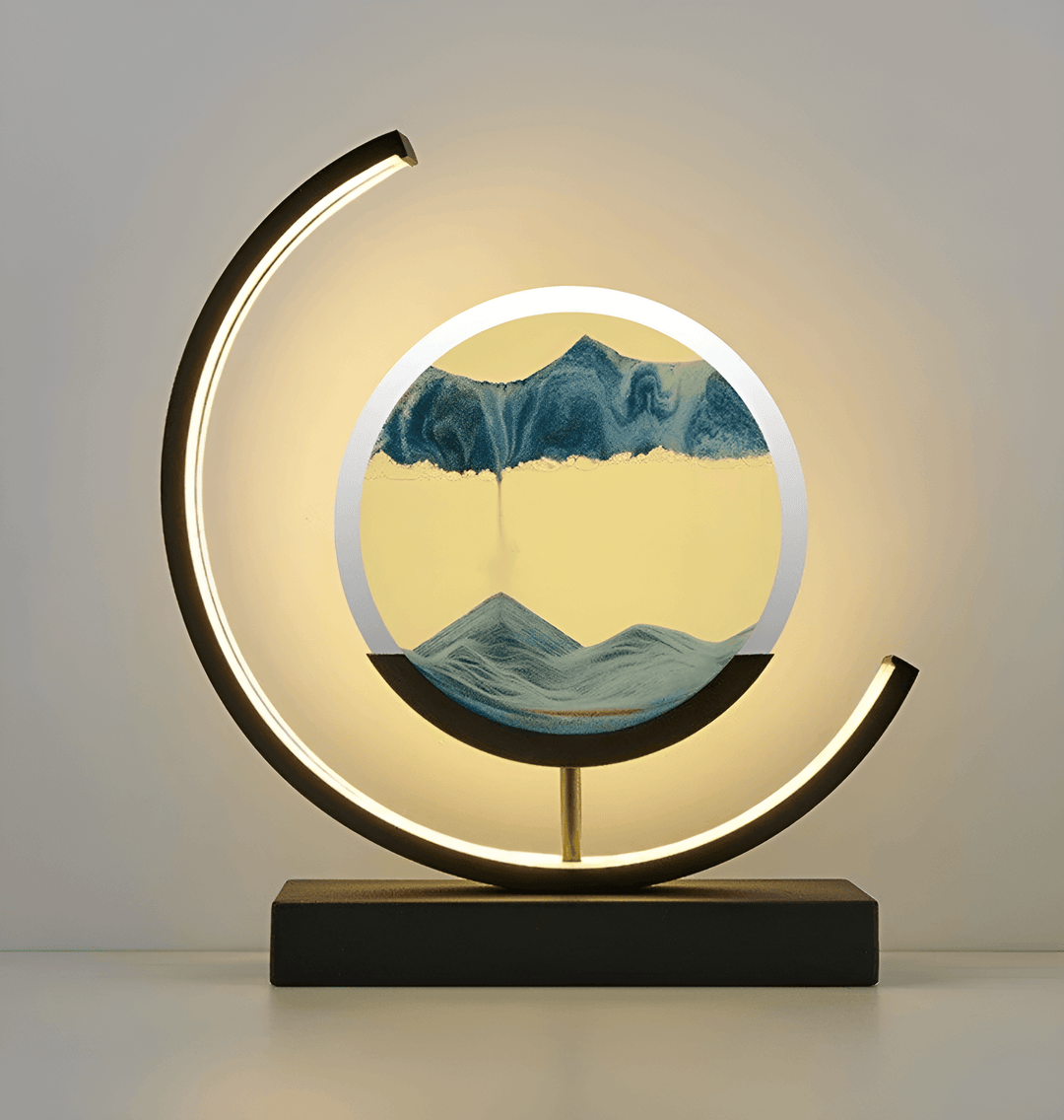 Timeglasslampe med Sandkunst &amp; LED-ljus
