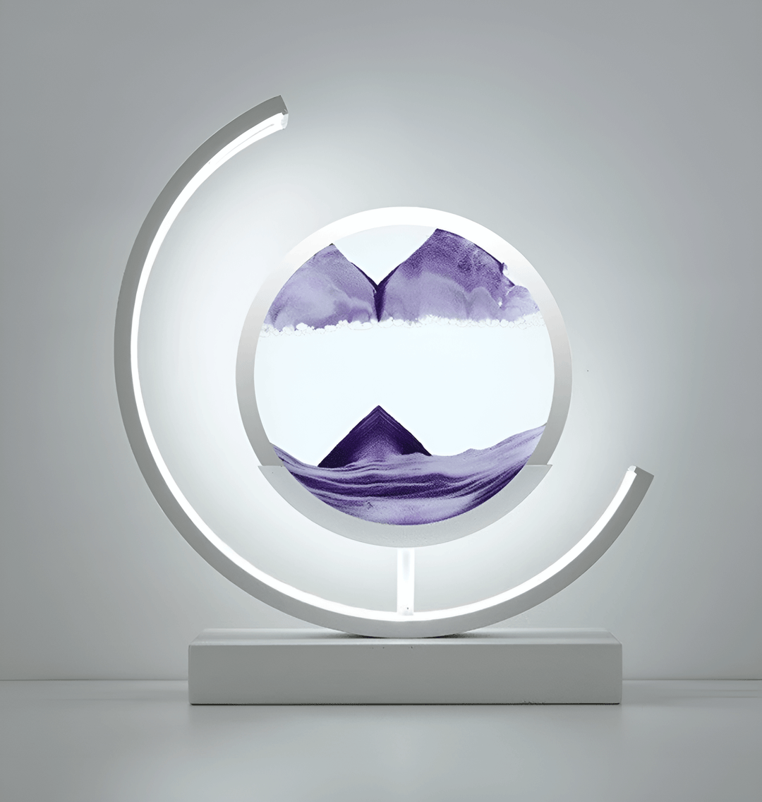Timeglasslampe med Sandkunst &amp; LED-ljus