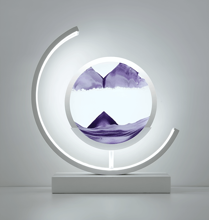 Timeglasslampe med Sandkunst &amp; LED-ljus