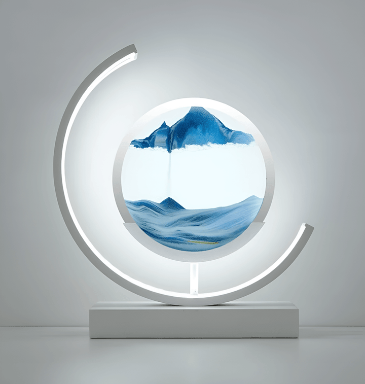 Timeglasslampe med Sandkunst &amp; LED-ljus