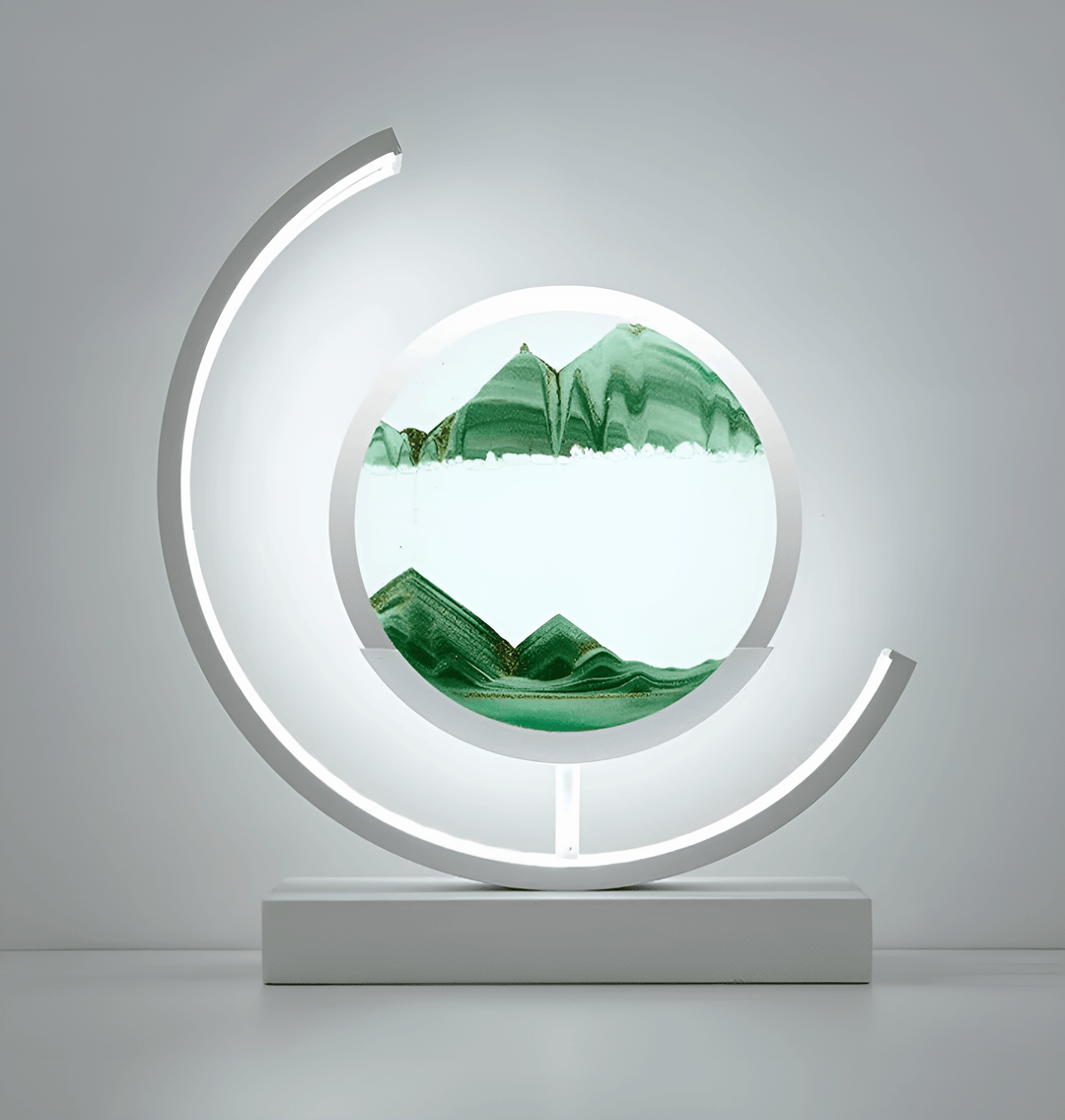 Timeglasslampe med Sandkunst &amp; LED-ljus