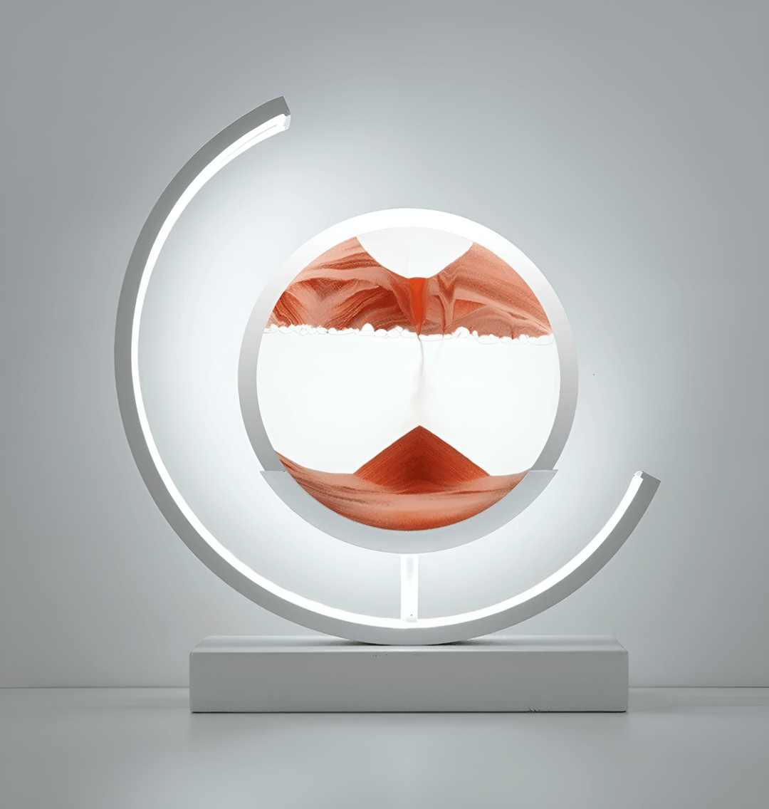 Timeglasslampe med Sandkunst &amp; LED-ljus
