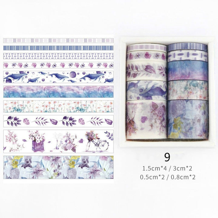 Dekorative Washi Tape-set för Kreativ Utfoldelse