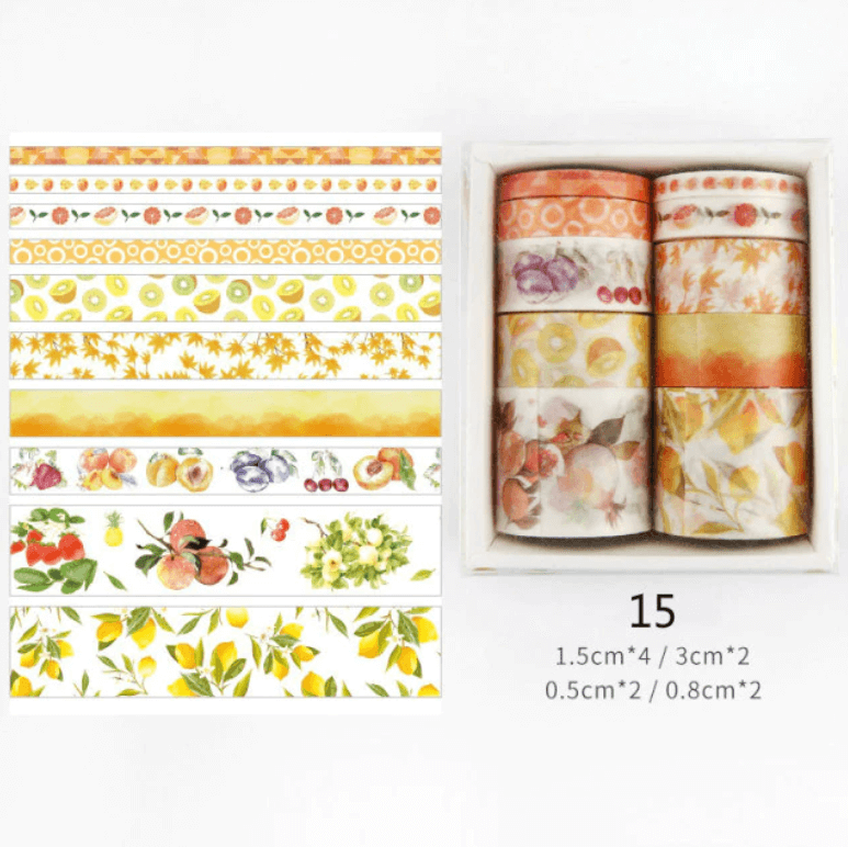 Dekorative Washi Tape-set för Kreativ Utfoldelse
