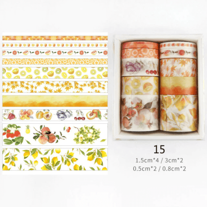 Dekorative Washi Tape-set för Kreativ Utfoldelse