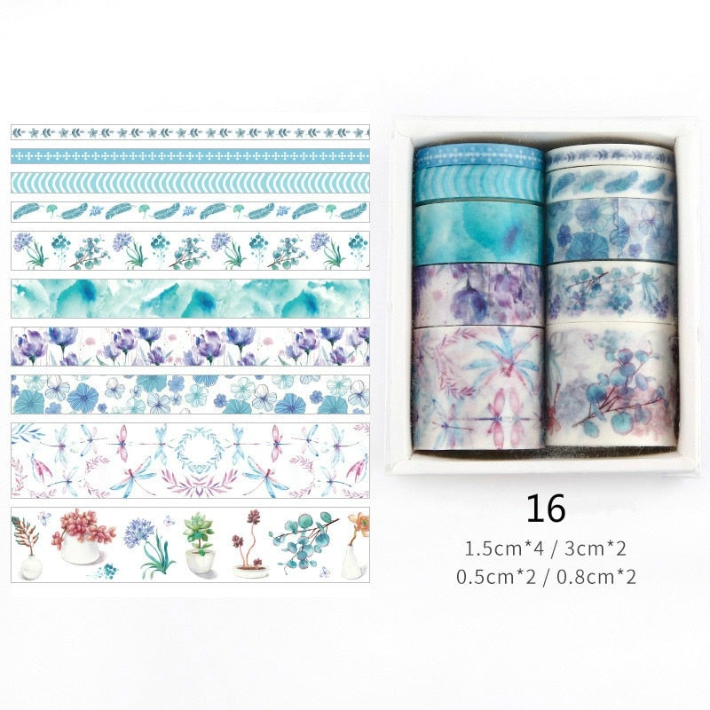 Dekorative Washi Tape-set för Kreativ Utfoldelse