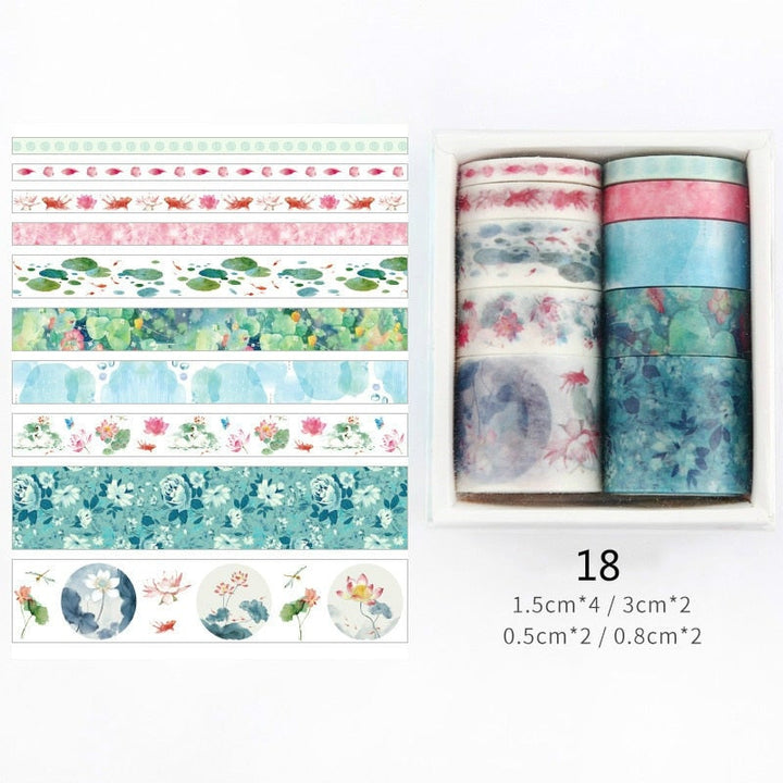 Dekorative Washi Tape-set för Kreativ Utfoldelse