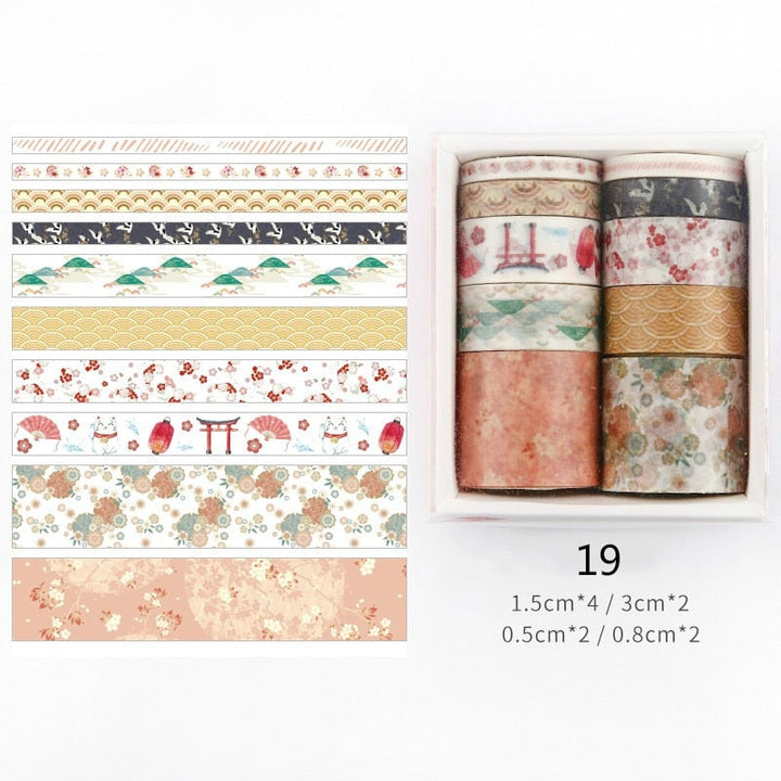 Dekorative Washi Tape-set för Kreativ Utfoldelse