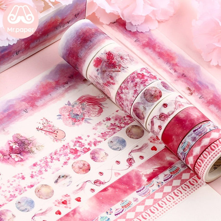 Dekorative Washi Tape-set för Kreativ Utfoldelse