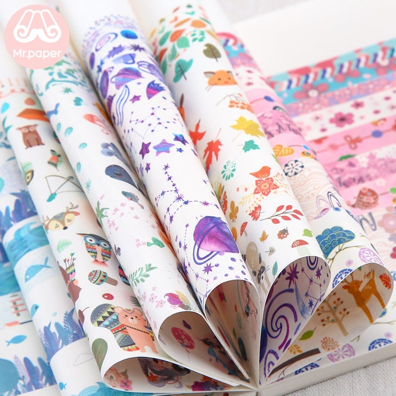 Dekorative Washi Tape-set för Kreativ Utfoldelse