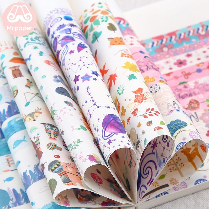 Dekorative Washi Tape-set för Kreativ Utfoldelse