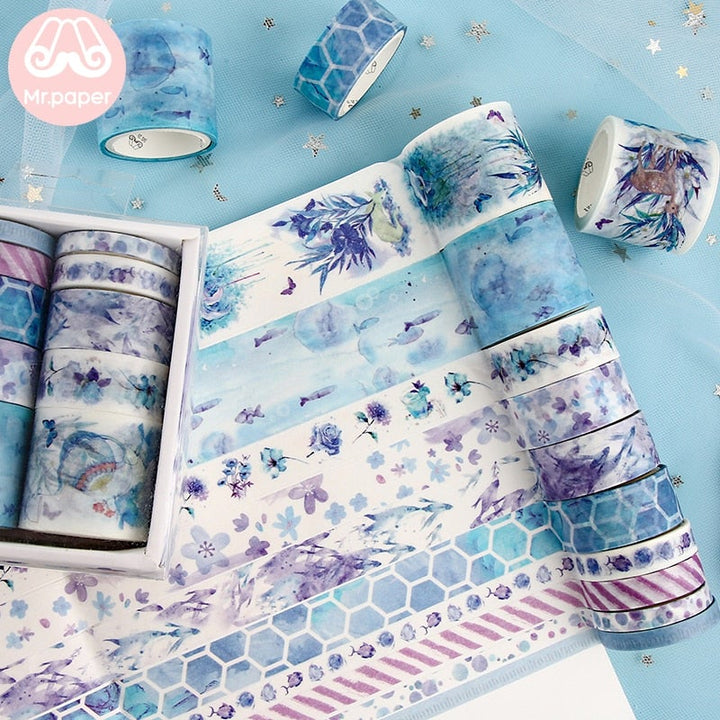 Dekorative Washi Tape-set för Kreativ Utfoldelse
