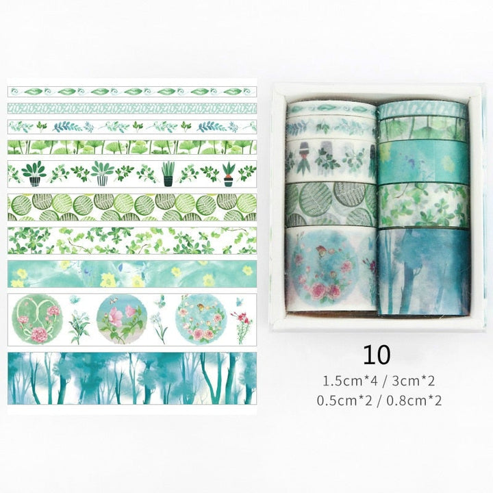 Dekorative Washi Tape-set för Kreativ Utfoldelse