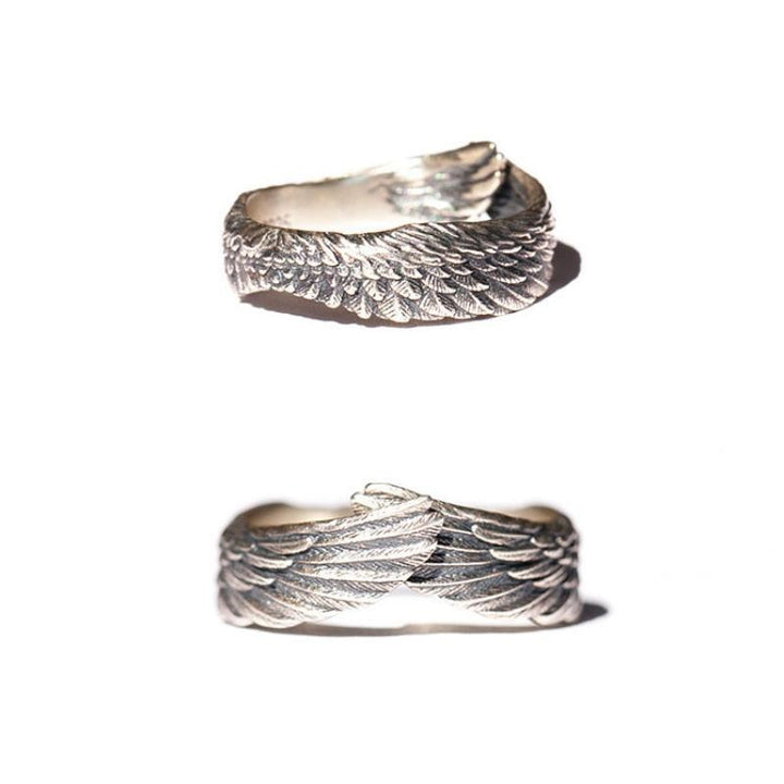 Unisex Englevinge Ring i Silver – Beskyttende Design