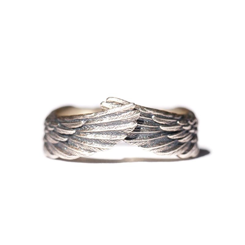 Unisex Englevinge Ring i Silver – Beskyttende Design