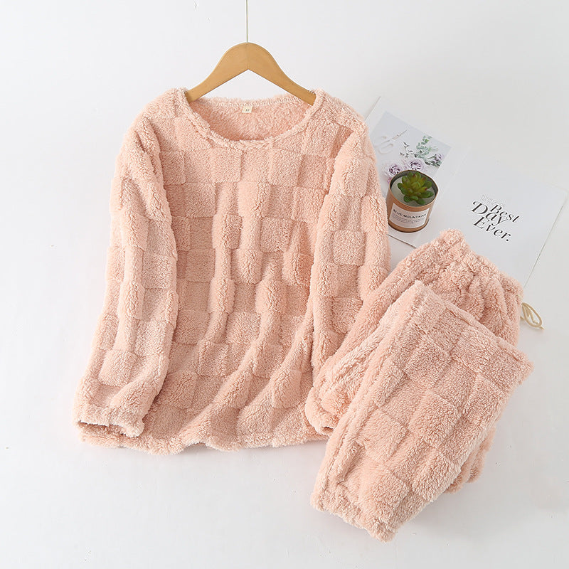 Rutig Pyjamassett för Kvinnor - Mjuk Loungewear