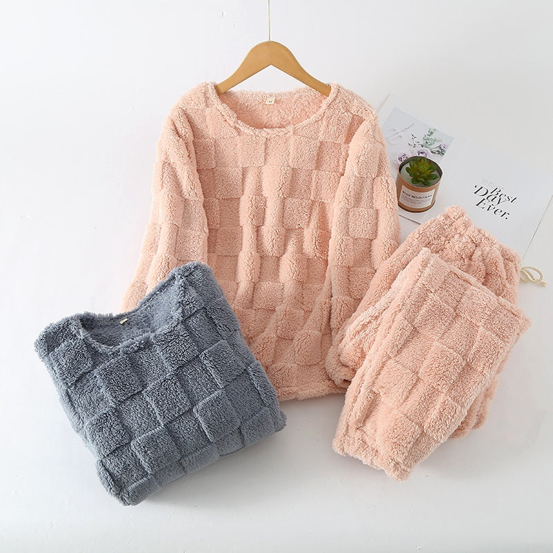 Rutig Pyjamassett för Kvinnor - Mjuk Loungewear