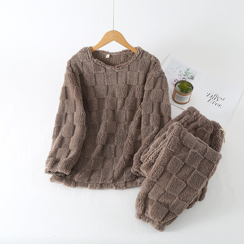 Rutig Pyjamassett för Kvinnor - Mjuk Loungewear