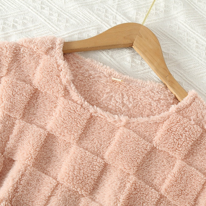 Rutig Pyjamassett för Kvinnor - Mjuk Loungewear