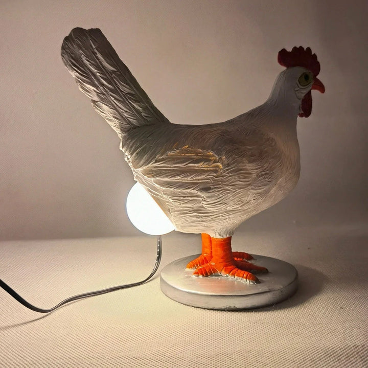 Unik Kyllinglampe i Resin för Mysig Belysning