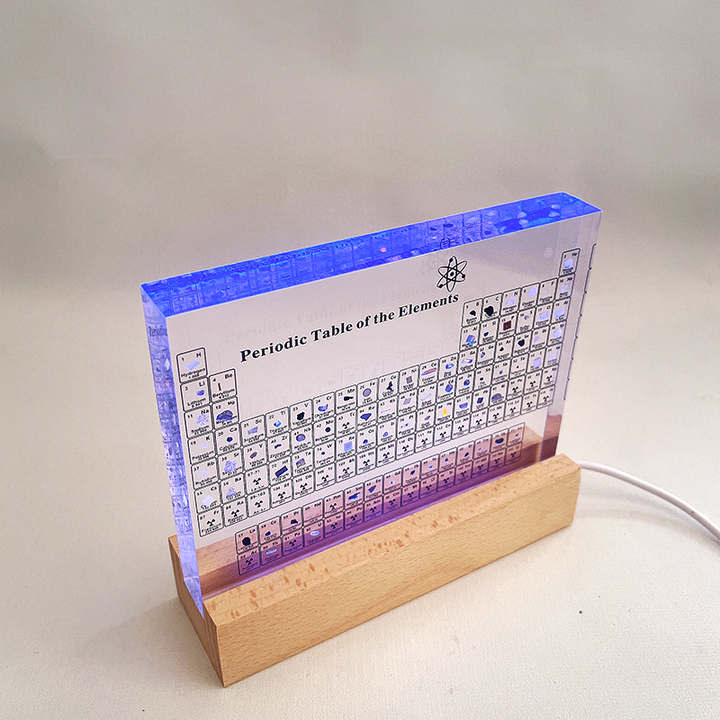Pedagogisk Periodisk System i Klart Akryl