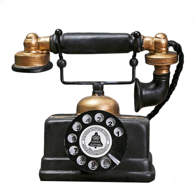 Dekorativ Antikk Telefon i Retro Stil