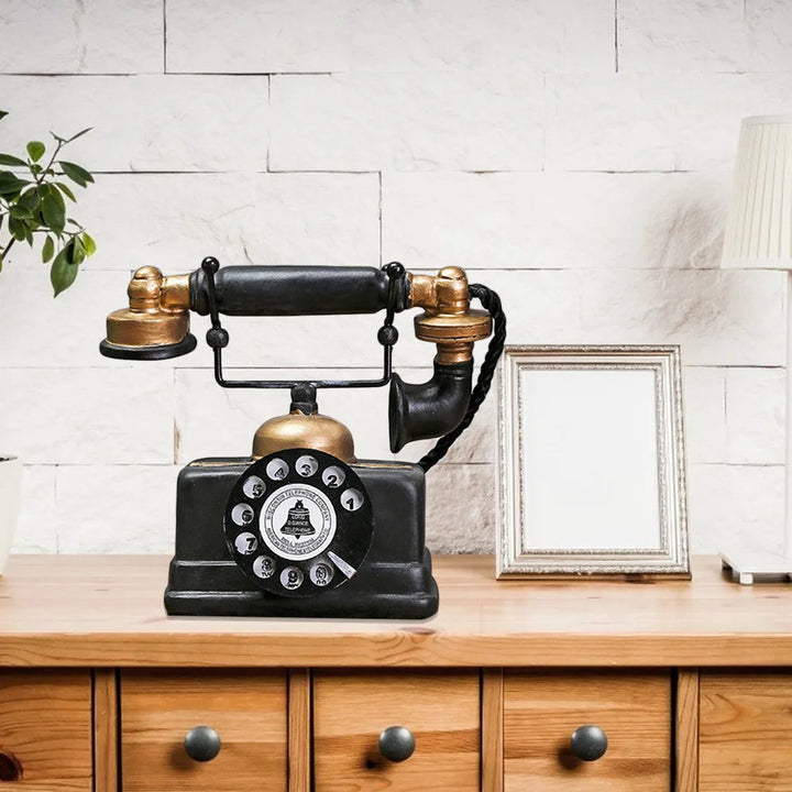 Dekorativ Antikk Telefon i Retro Stil