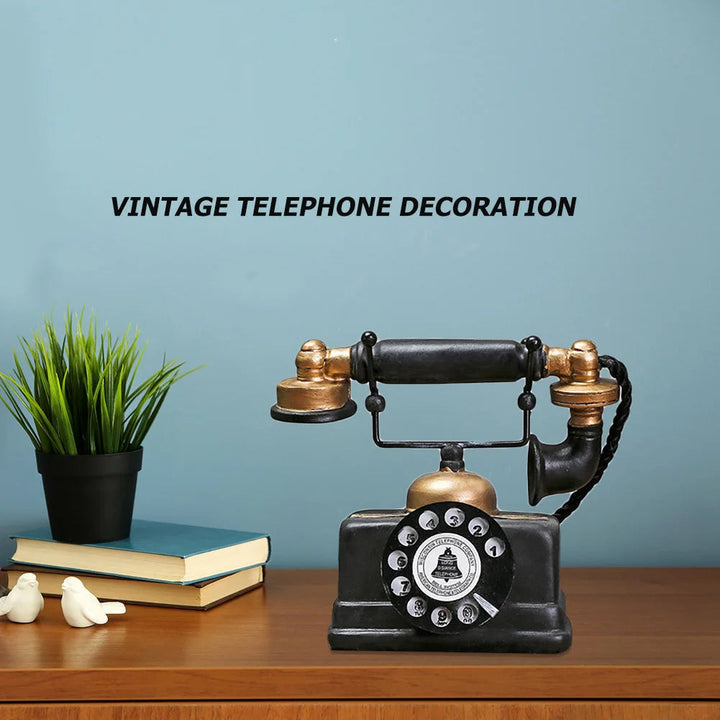 Dekorativ Antikk Telefon i Retro Stil